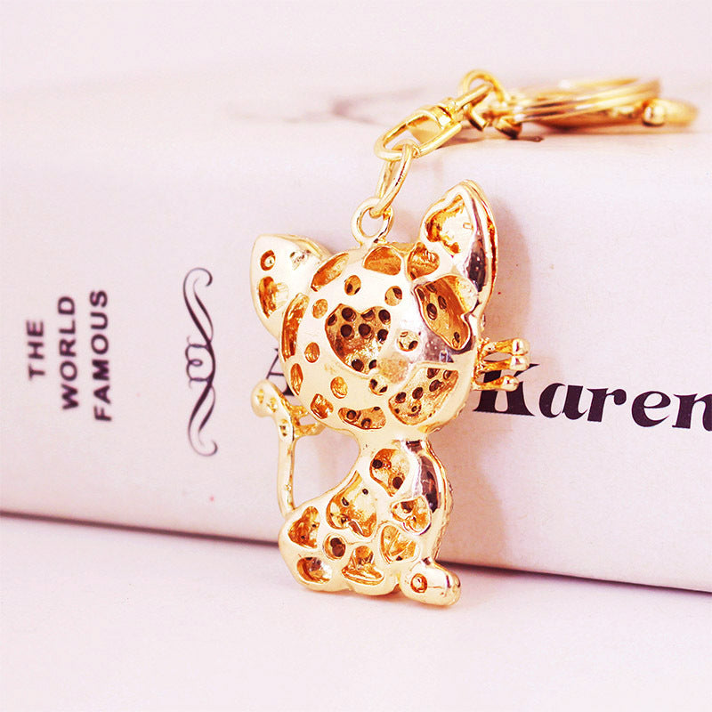 Squinting Cute Fox Animal Alloy Key Ring Accessories Pendant Key Chain