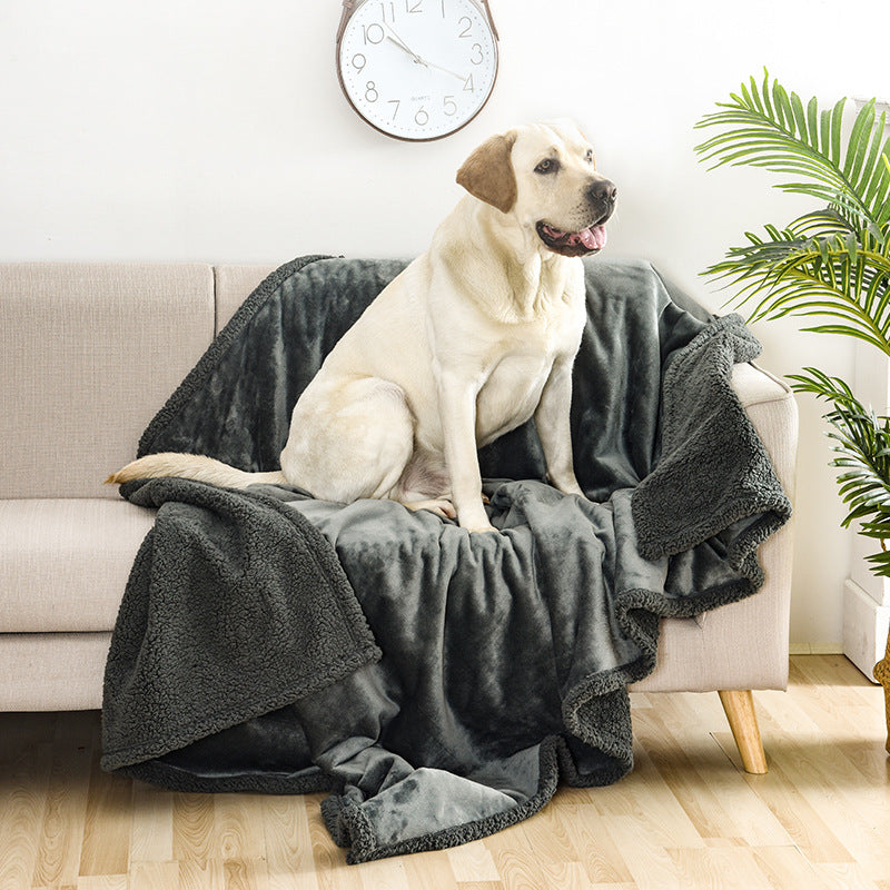 Waterproof Sherpa Thickened Pet Blanket Kennel