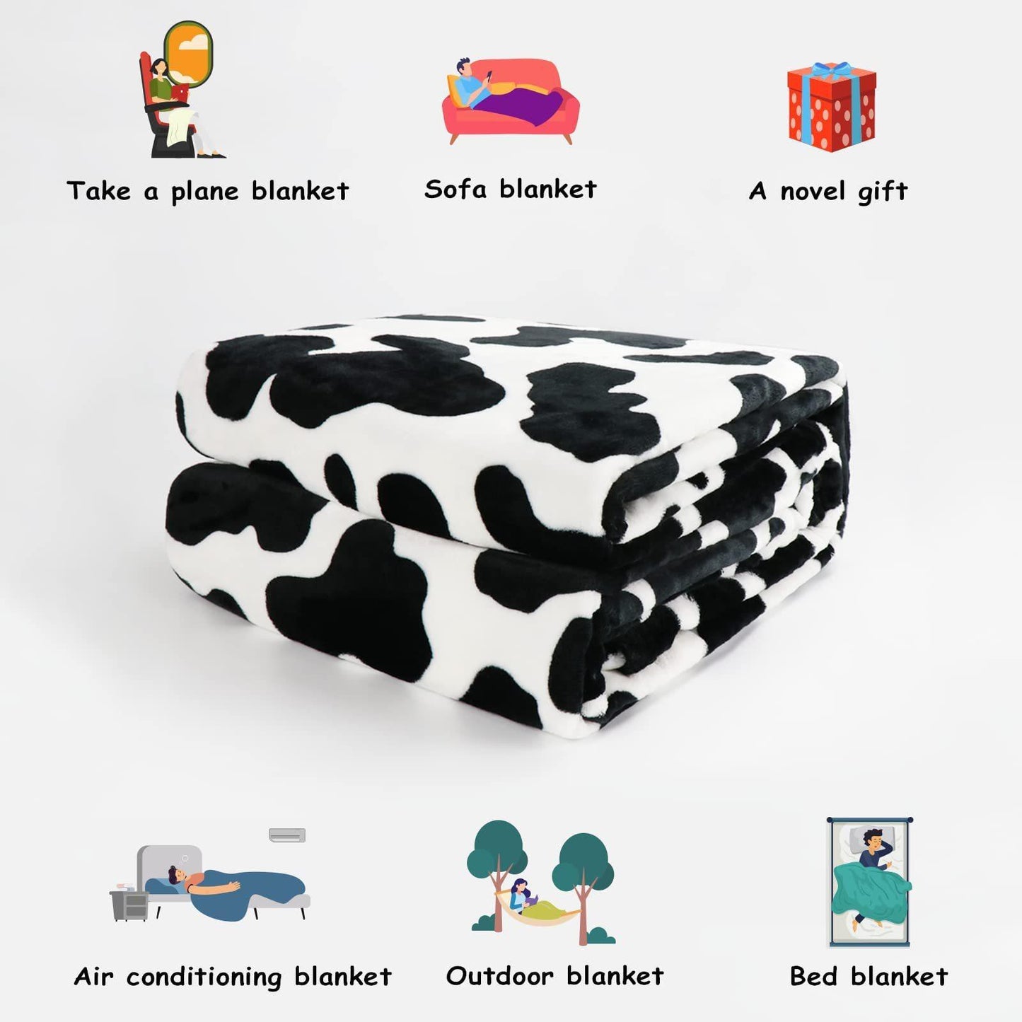 Cow Print Blanket