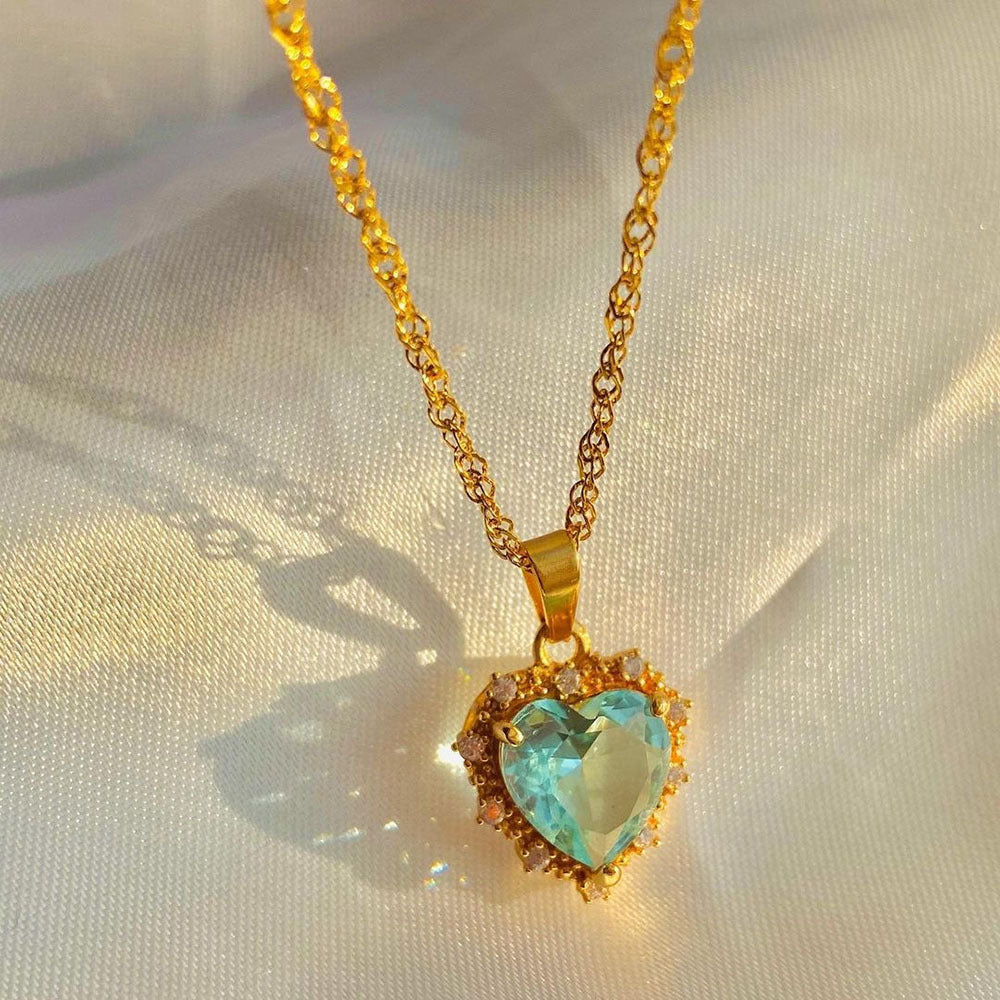 Rhinestone Heart-shaped Necklace