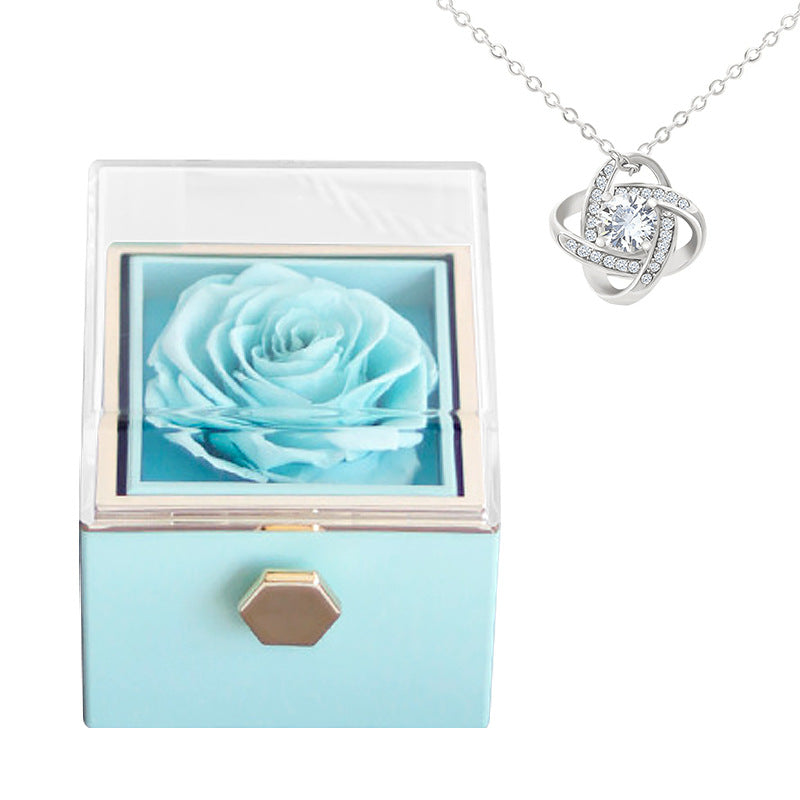 Fashion Creative Rose Jewelry Box Necklace Suit